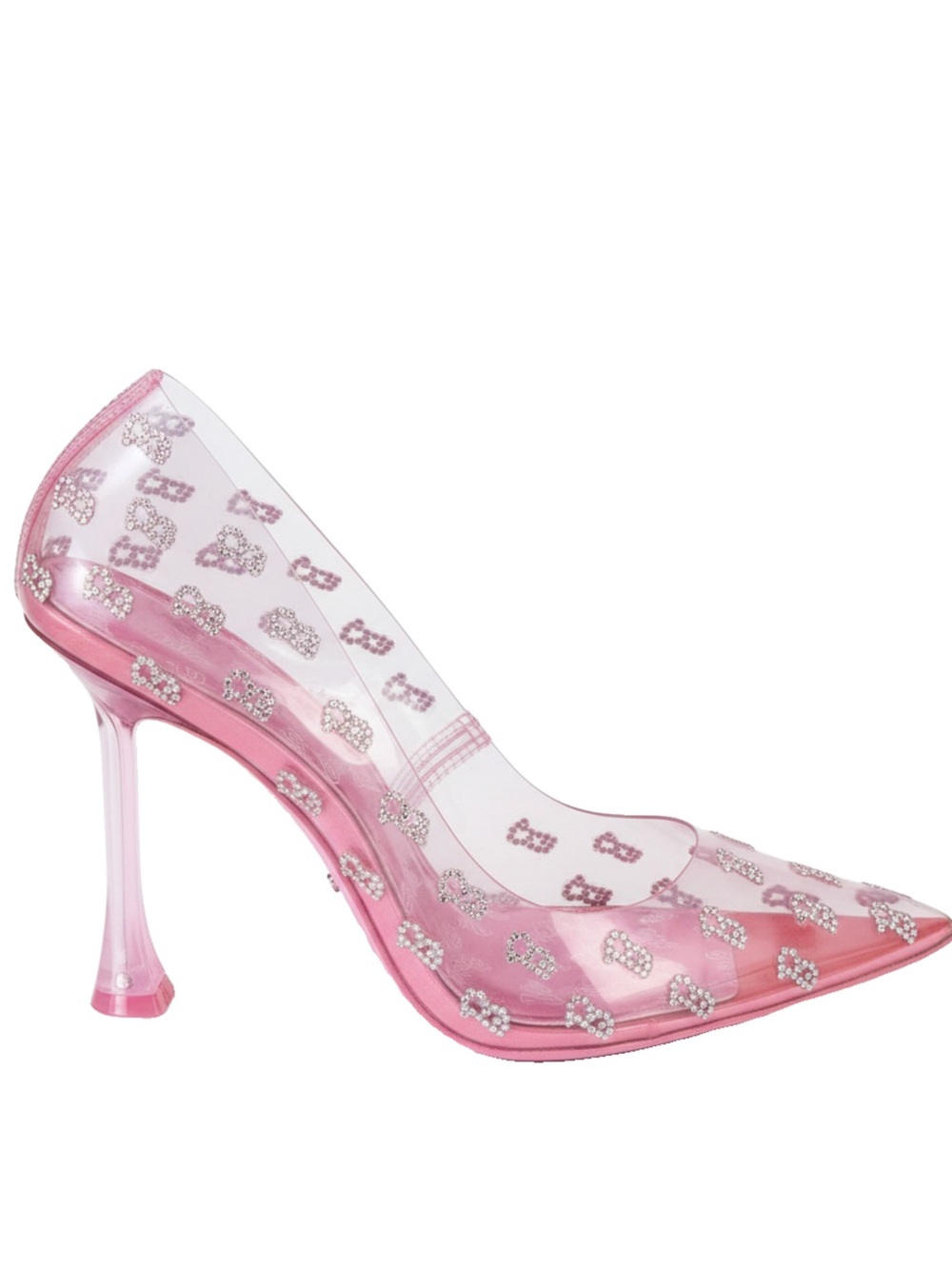 🛍️ALDO Barbie Pink Clear Pointed-Toe Heels with Rhinestones NWT